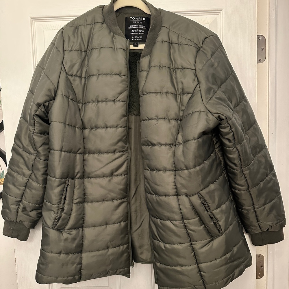 Torrid olive green 3 in 1 winter parka - Picture 2 of 8